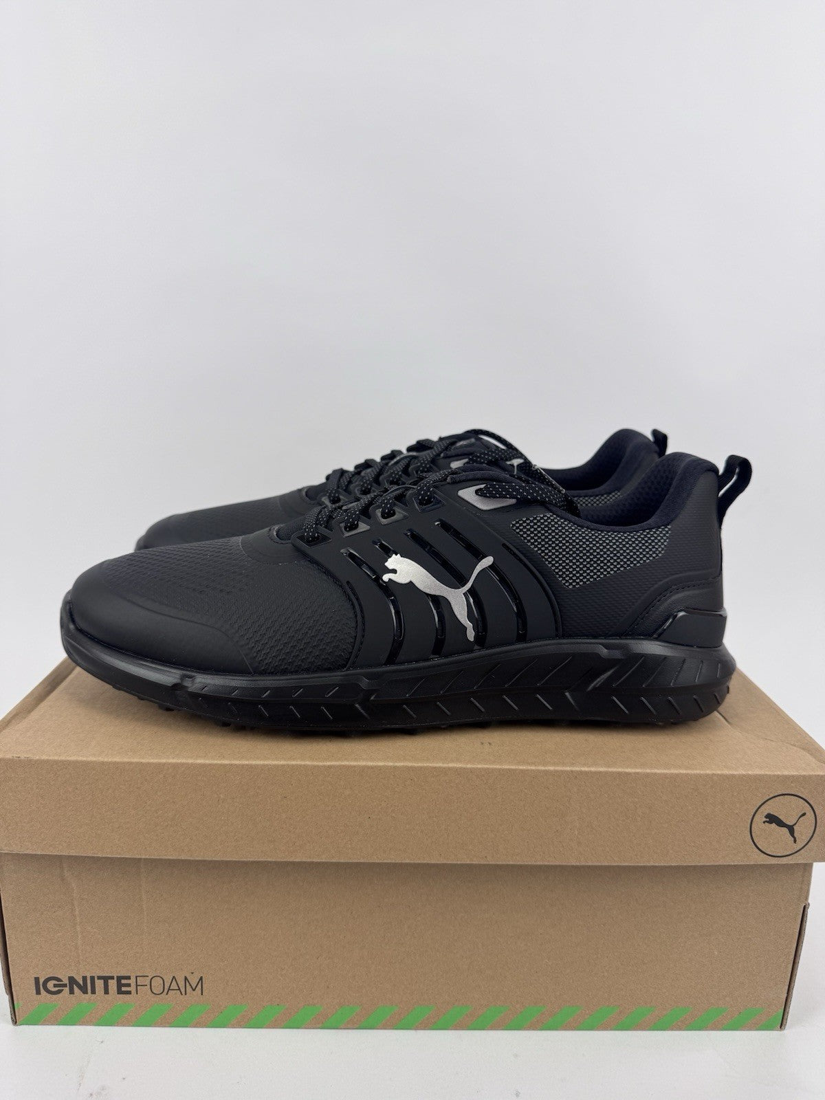 Puma Ignite Elevate 2 Tour Men's Golf Shoes Size UK 10.5 Black Waterproof/319200