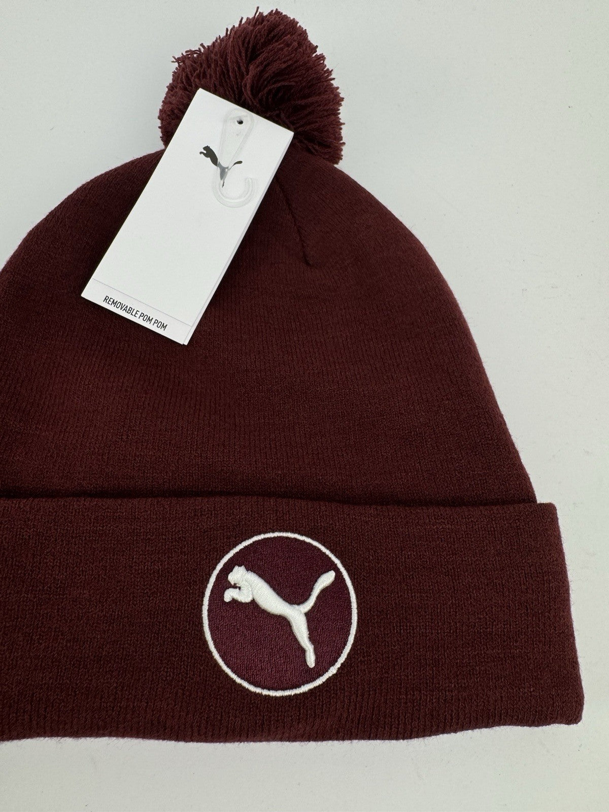 Puma WRMLBL Removable Pom Golf Beanie Ruby Shimmer One Size/ 329991