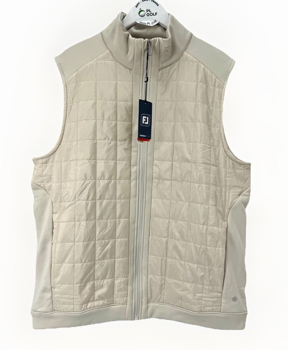FootJoy ThermoSeries Lightweight Insulated Golf Vest Men's Size XL Stone/334500