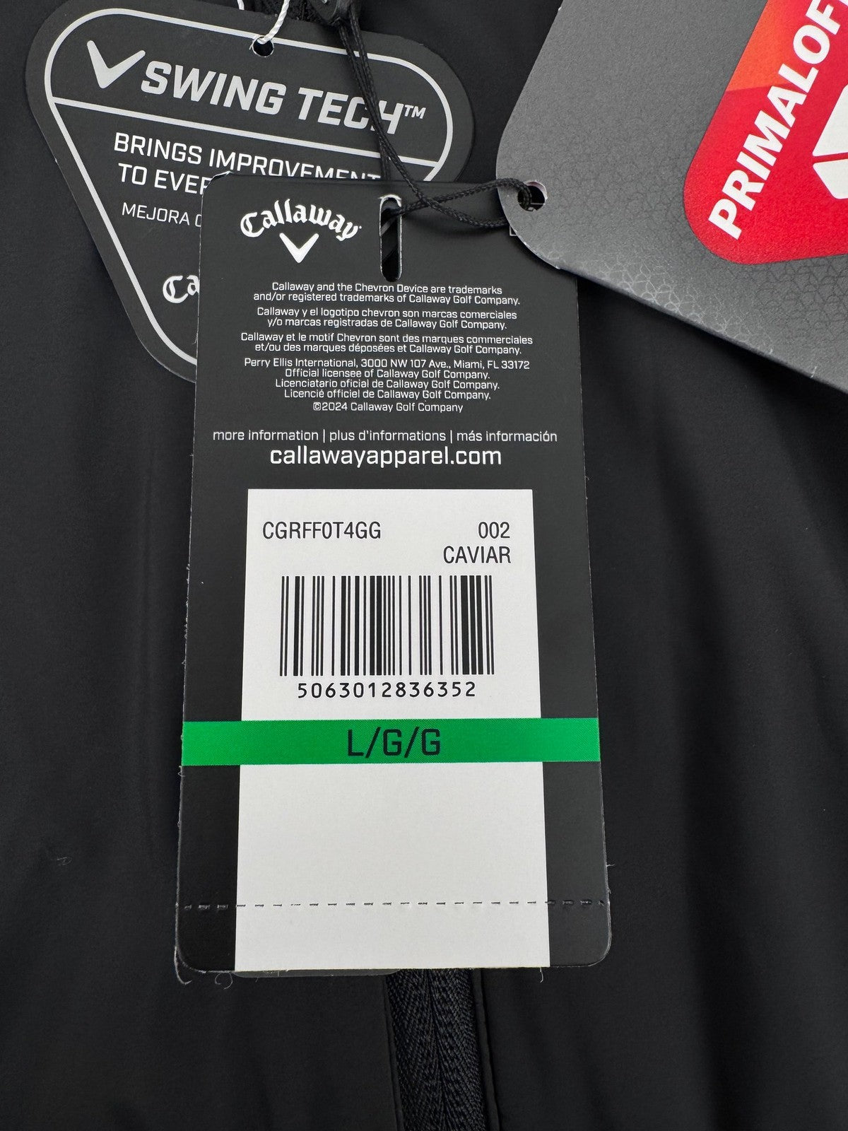Callaway Weather Series Golf Wind Vest Men's Size Large Black Lightweight/3239310