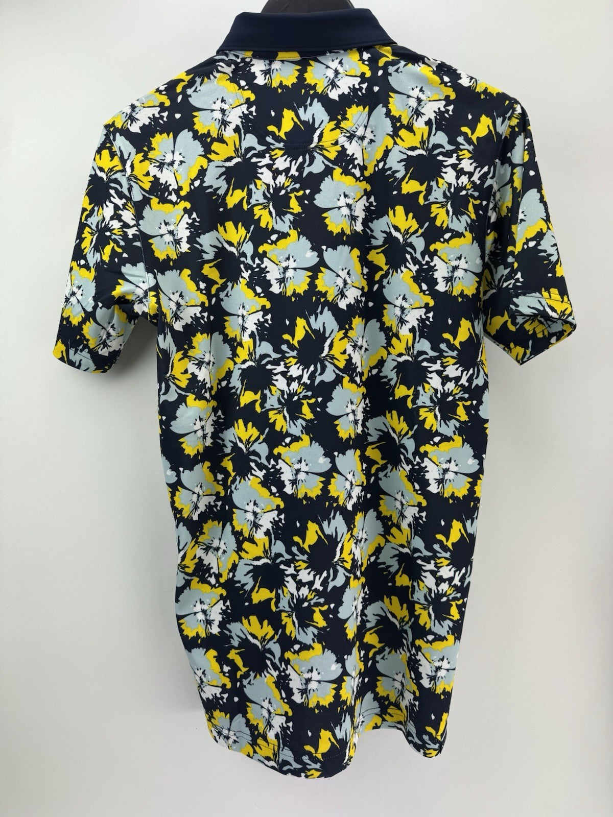 Puma Golf Polo Pique Borrego Mens Size UK Small/Blue Navy Yellow/New /308169