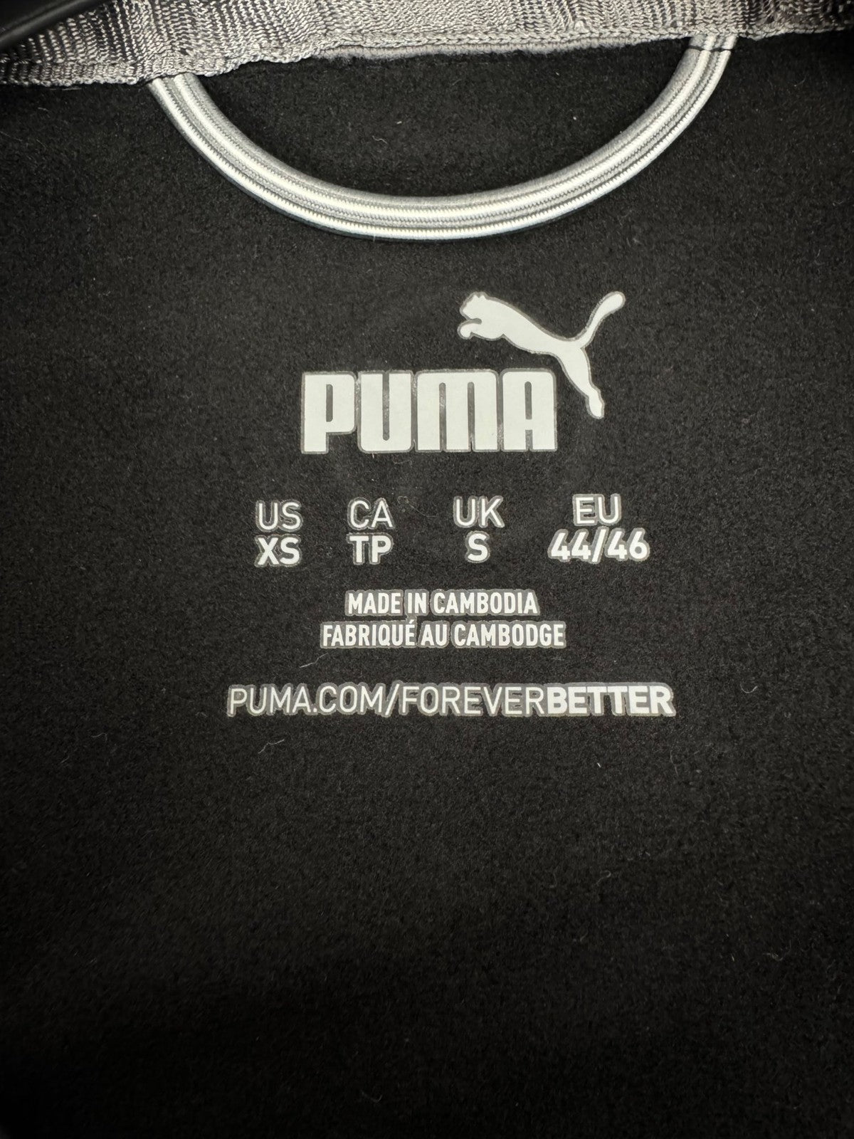 Puma WRM LBL Quilted Golf Vest Men's Size S Black Grey Primaloft Insulate/365036