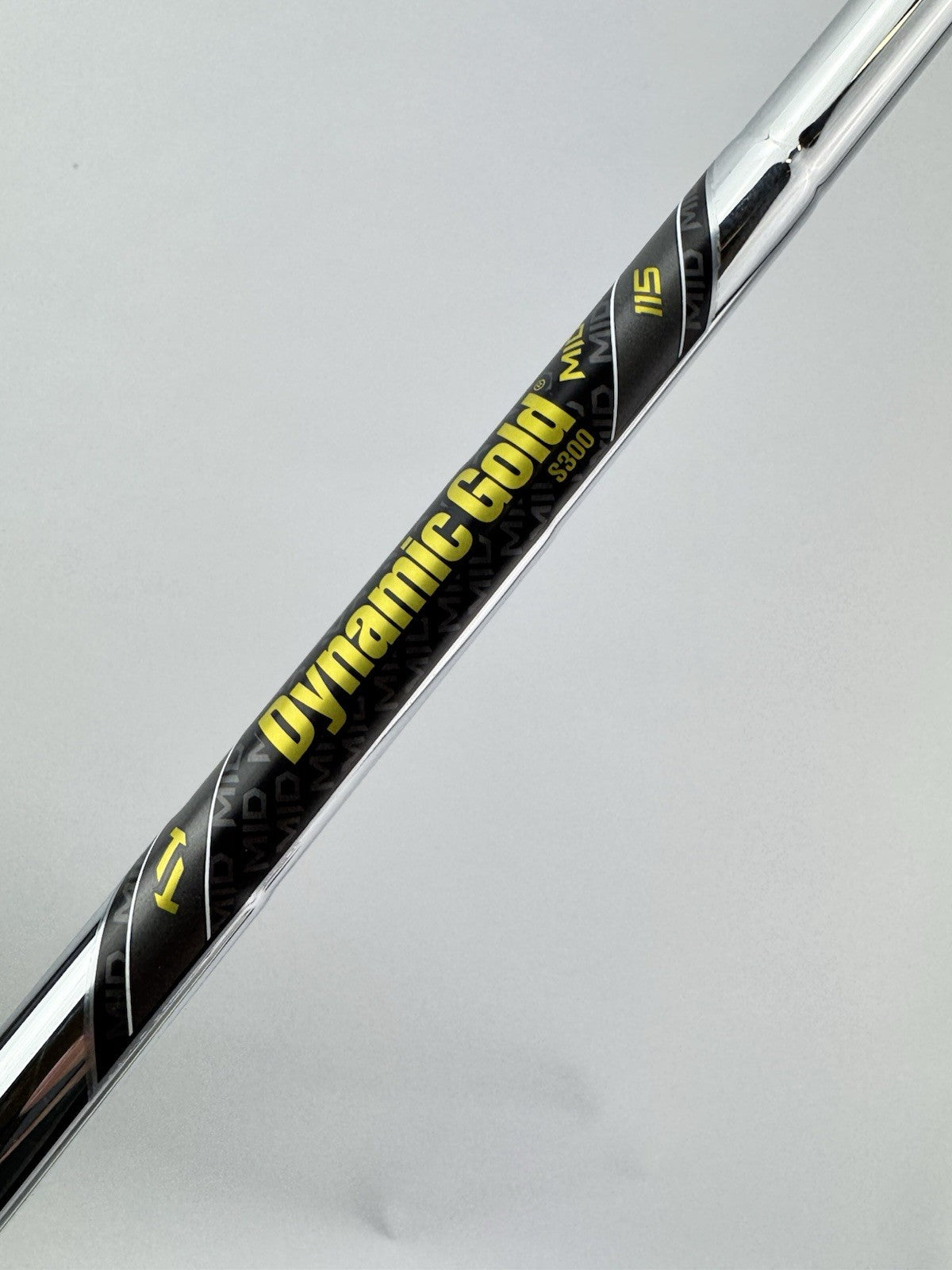 Dynamic Gold 115 Iron Shaft Mid S300 Stiff Flex Steel 36” /0.355 Tapered /294162