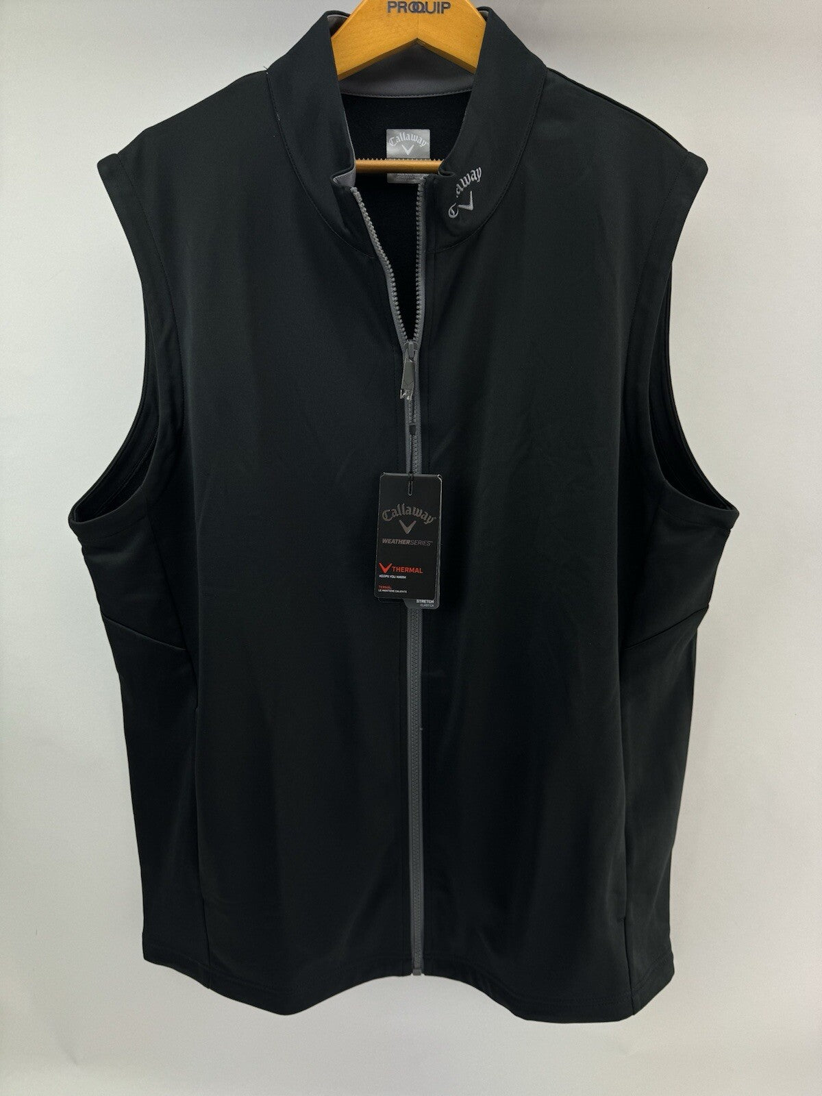 Callaway Mens Thermal Gilet High Gauge UK XXL /Full Zip /Black /New /217110
