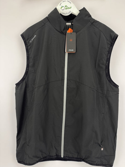 PING Mens Burford Golf Vest Size UK Medium Black Lightweight /313090
