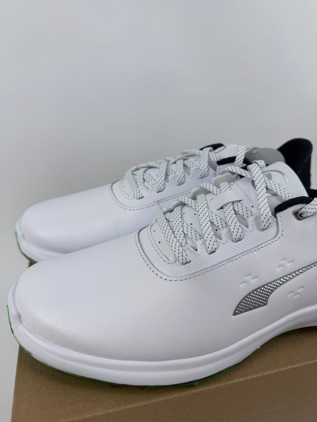 Puma Phantomcat Nitro Men's Golf Shoes Size UK 10 White Black Fluro/319113
