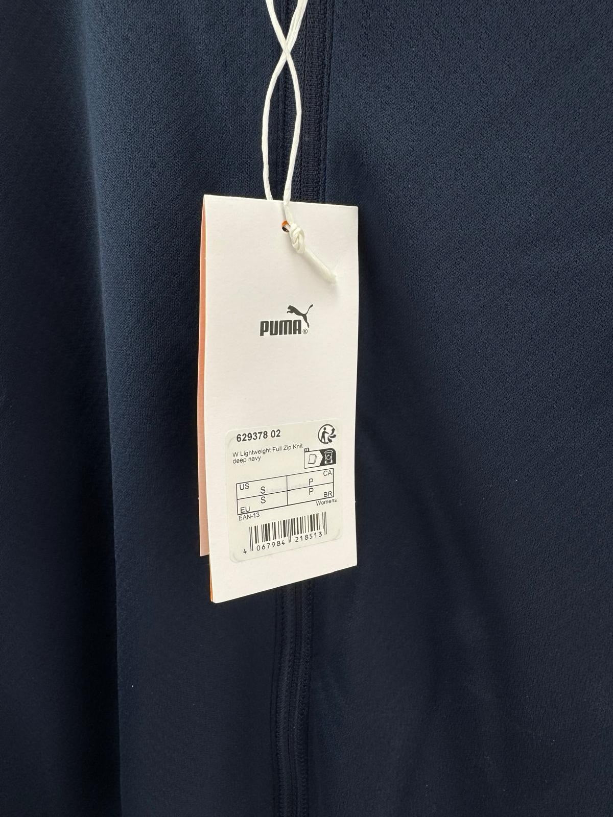 Womens Puma Lightweight Full Zip Knitted Golf Jacket Deep Navy Size S/ 300487