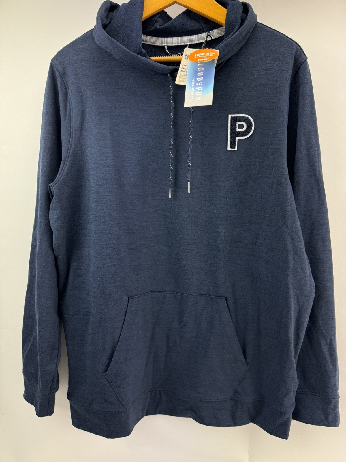 Puma Golf Mens Hoodie Cloudspun Patch UK Medium /Navy /New /207631