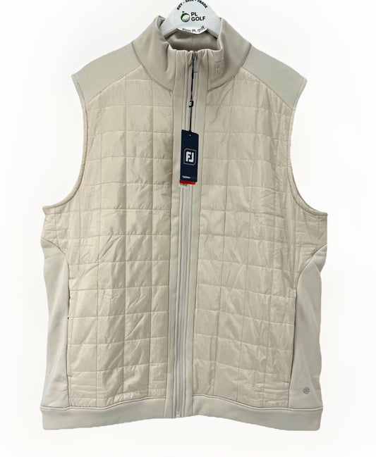 FootJoy ThermoSeries Lightweight Insulated Golf Vest Mens Size L Stone/337540