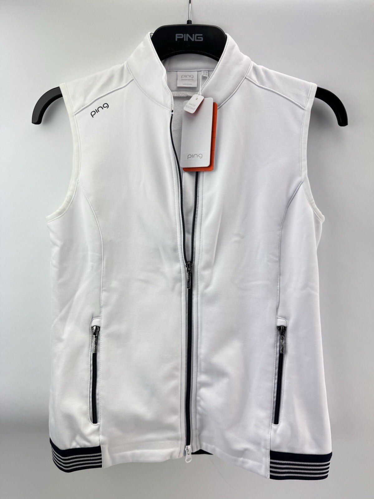 Ping Ladies Golf Gilet Dot Water Resistant UK  10 /Sensorwarm /White /New /223620