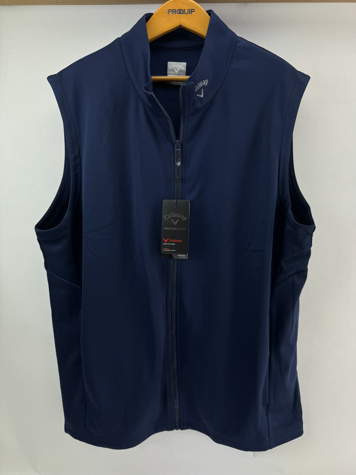 Callaway Mens Thermal Gilet High Gauge UK XXL /Full Zip /Navy /New /207160