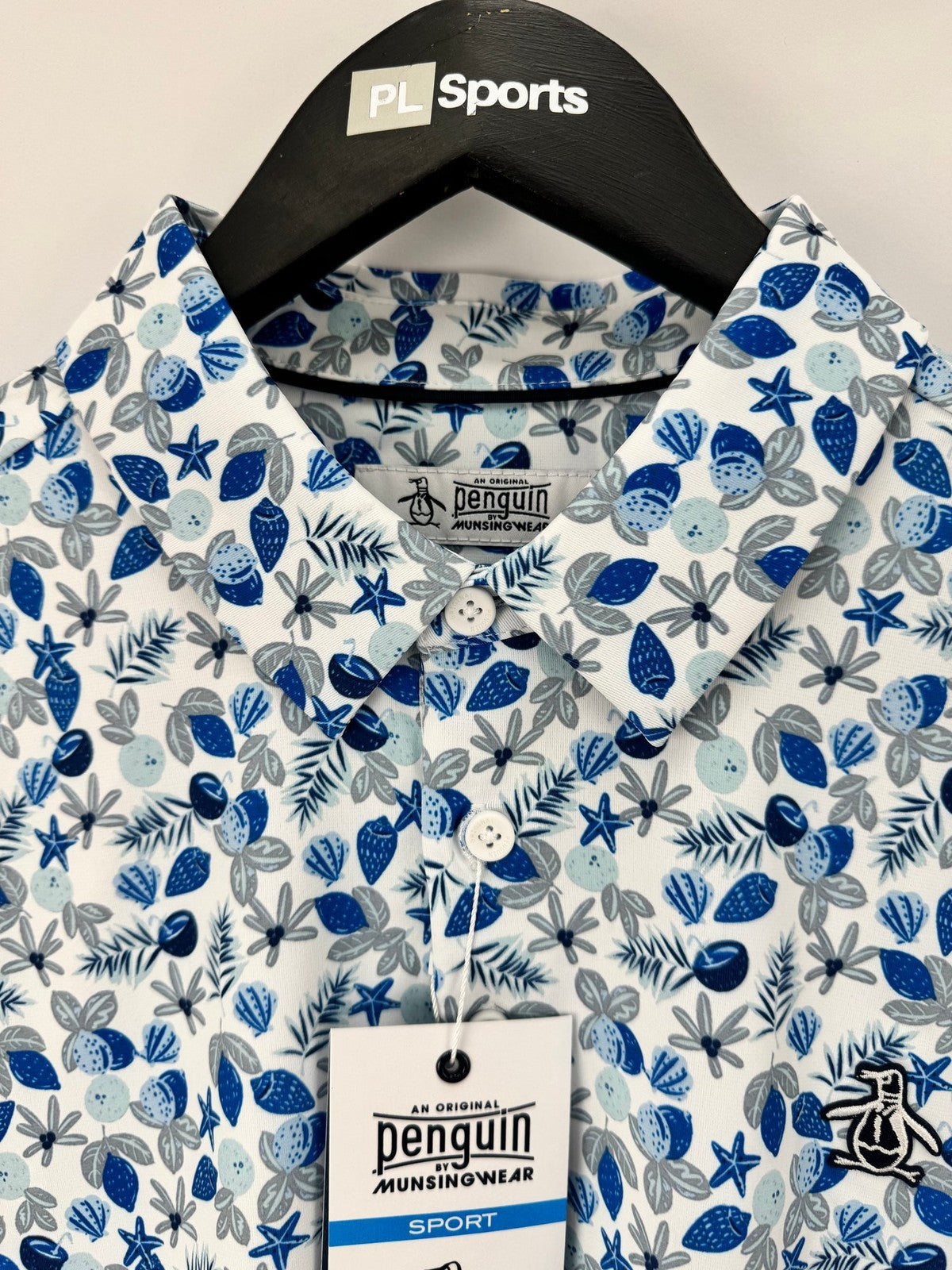 Original Penguin Mens Bright White Golf Polo Shirt Size Large /337407