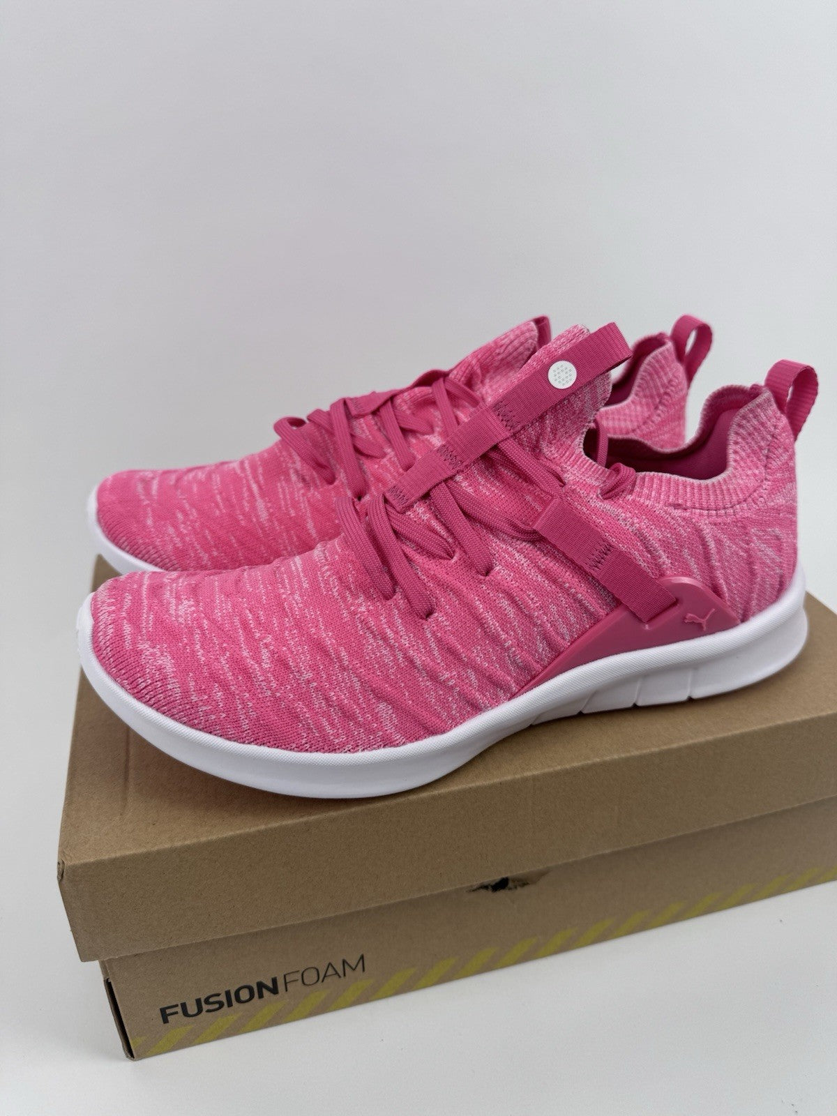 Puma Laguna Fusion Knit Women's Trainers Size UK 5 Pink Comfort Running/321051