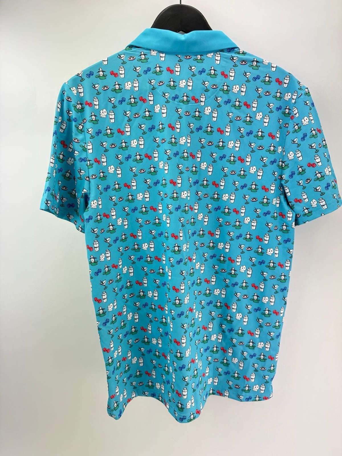 Mens Original Penguin Golf Polo All over Retro Mens UK Small /New /306477
