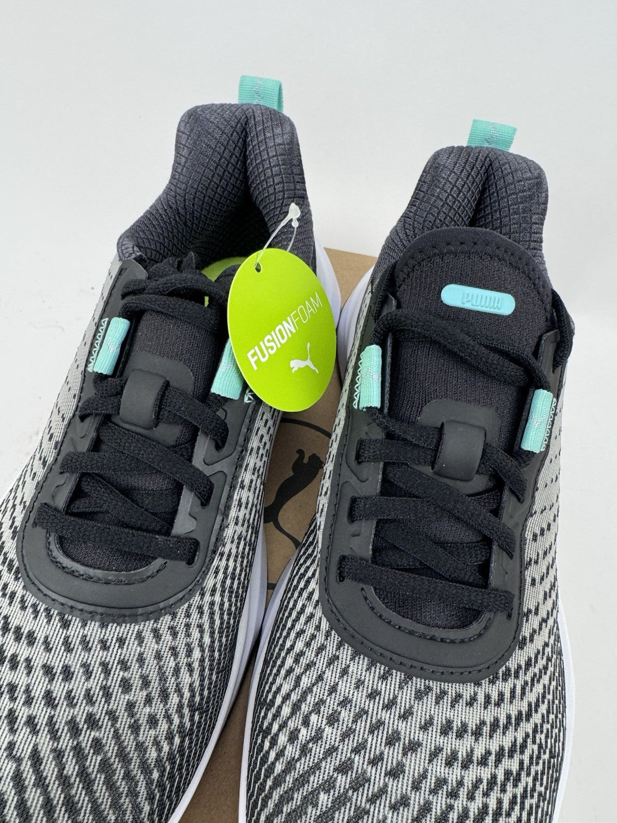 Puma Fusion Crush Sport Women's Trainers Size UK 4 Black Mint Breathable/323288