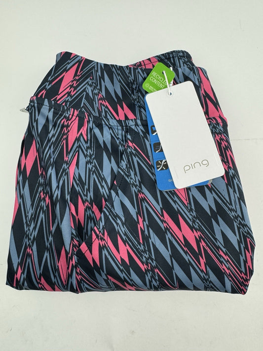Ping Georgia Ladies Golf Skort UK Size 8/ Pleated/  Navy Multi/ Brand New/ 309690