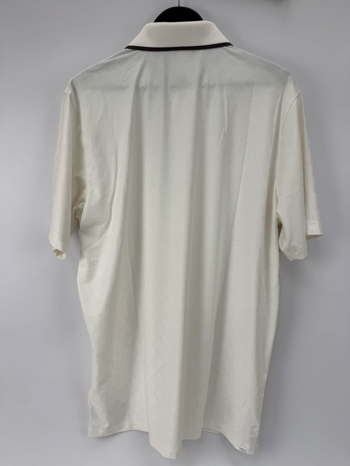 PUMA X Arnold Palmer Tipped Jac Golf Polo Shirt Men's Size M Warm White/353847