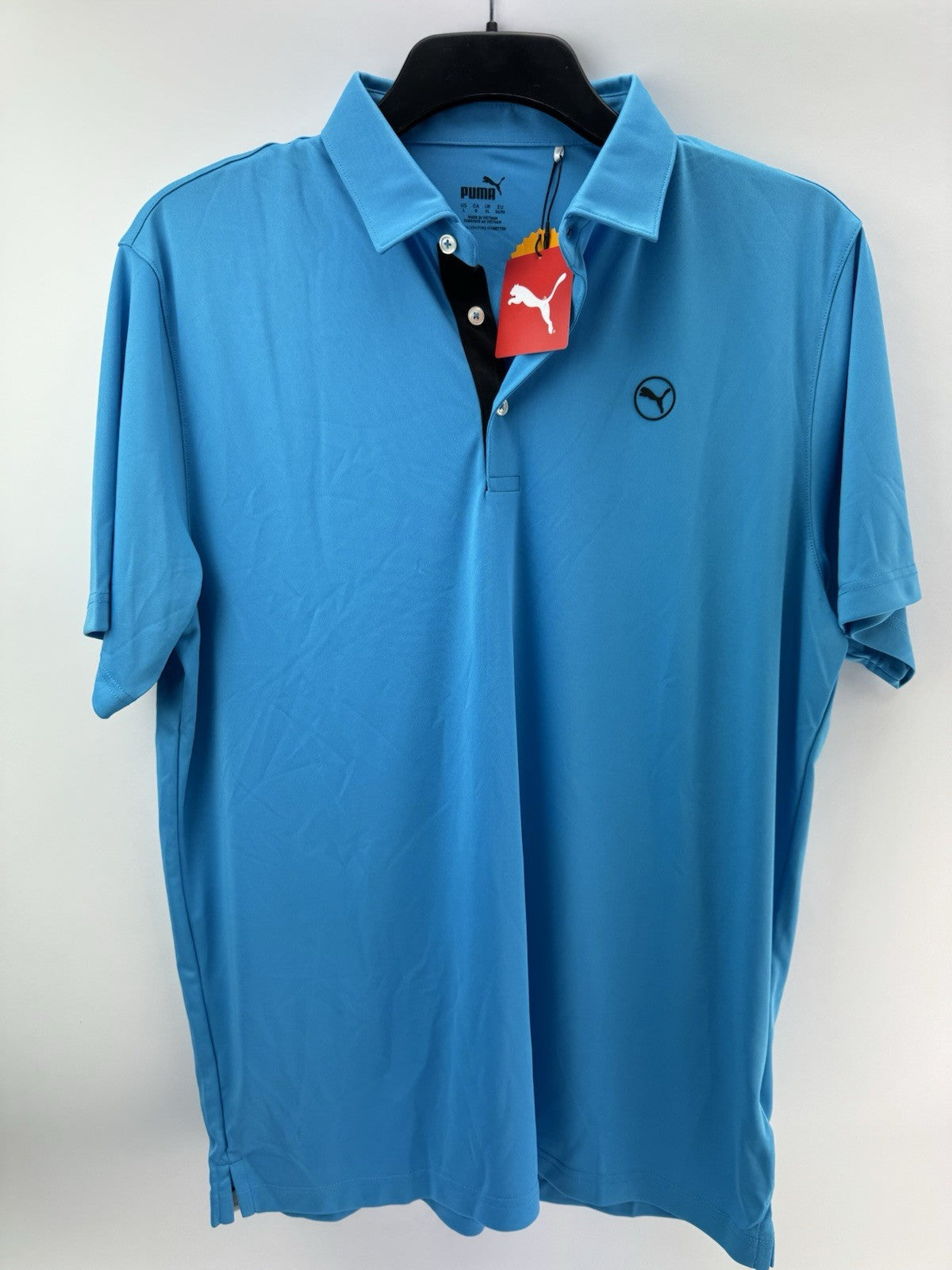 Puma Golf Pure Solid Polo Shirt Size UK XL /Blue /New /252490