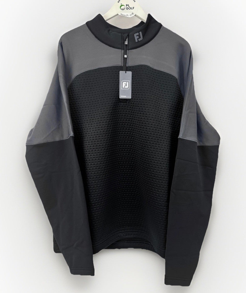 FootJoy ThermoSeries Jacquard Midlayer Men’s Size XXL Black/Charcoal/336170