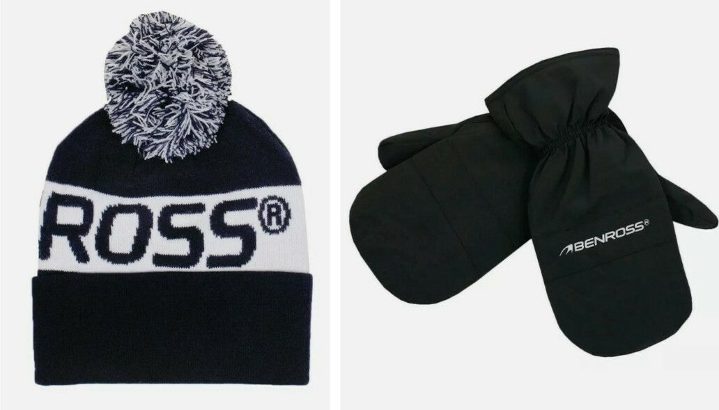 Benross Golf Winter Pack Golf Beanie Hat Winter Mitts Gloves L/XL /Brand New0