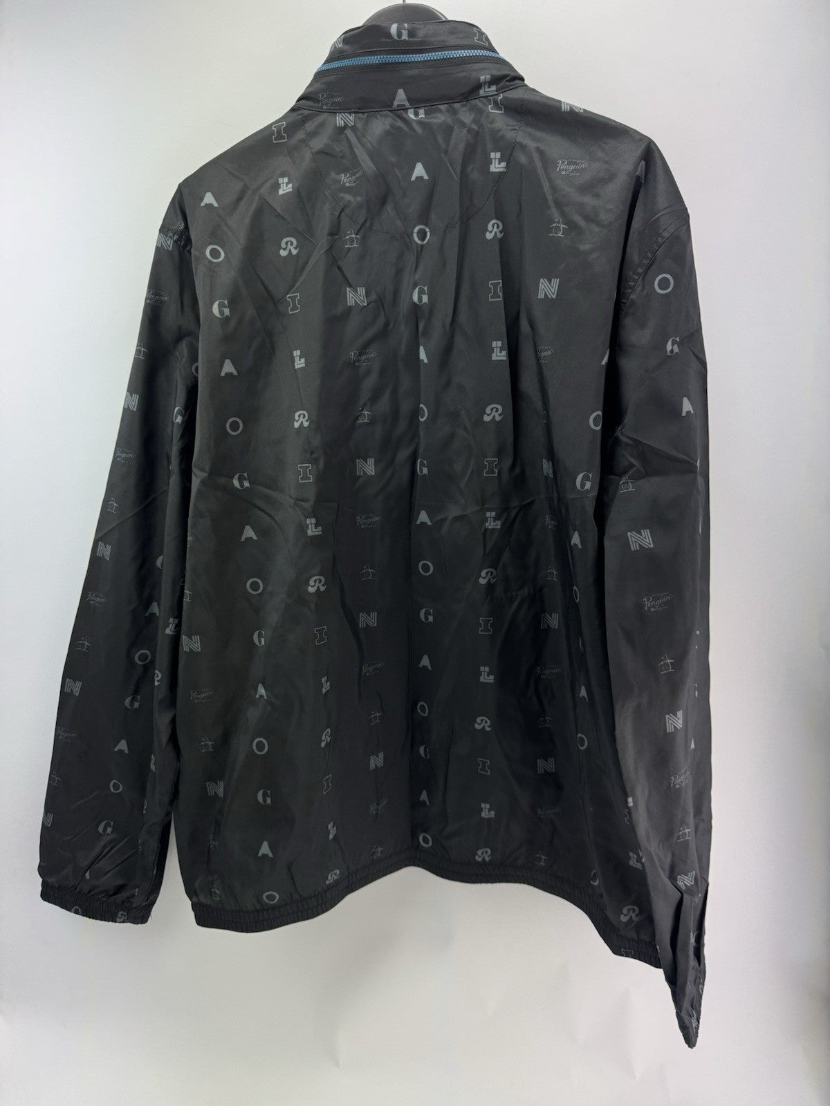 Penguin Original Golf Wind Jacket Logo Print Hood Lightweight UK XXL /New /300648
