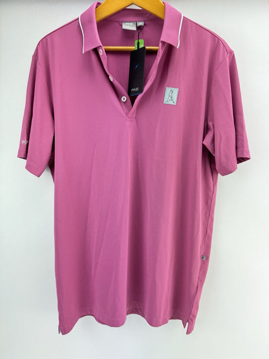 Ping Golf Mens Polo Shirt MR.Ping Polo II UK Medium /Beet Red /197730