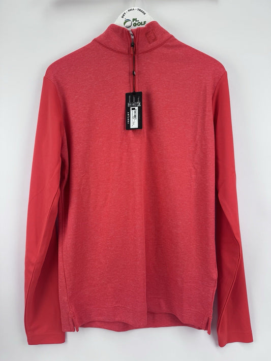 FootJoy Men’s Tonal Heather Chill-Out Golf Pullover Size XXL Red/315200