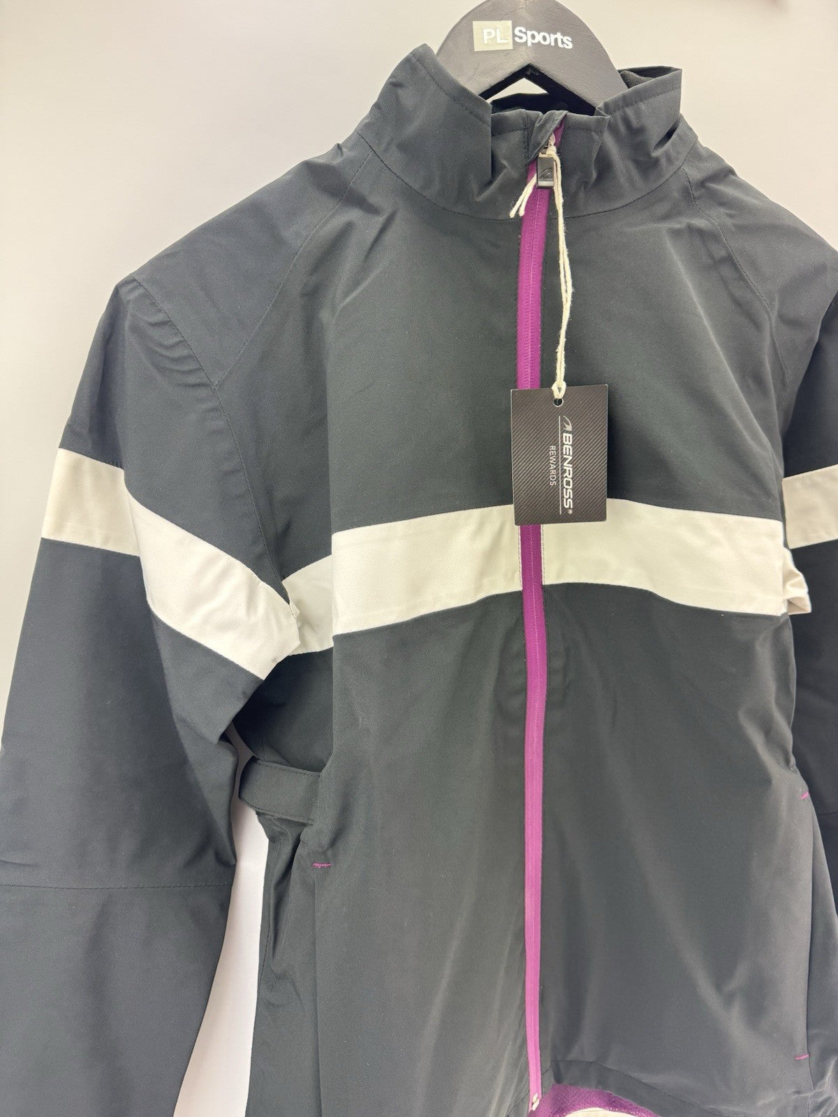 Ladies Benross Pearl Hydro Pro Black Rain Jacket UK Size 10/ Brand New/ 309271