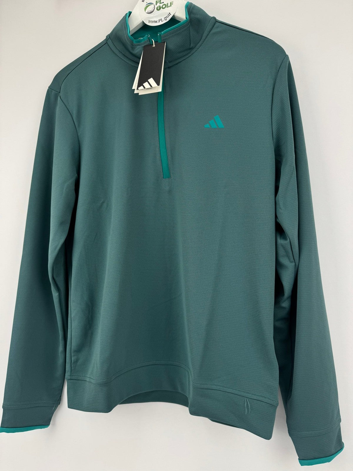 Adidas Core Light Weight Quarter Zip Pullover Men's Size Small Teal Golf/325563