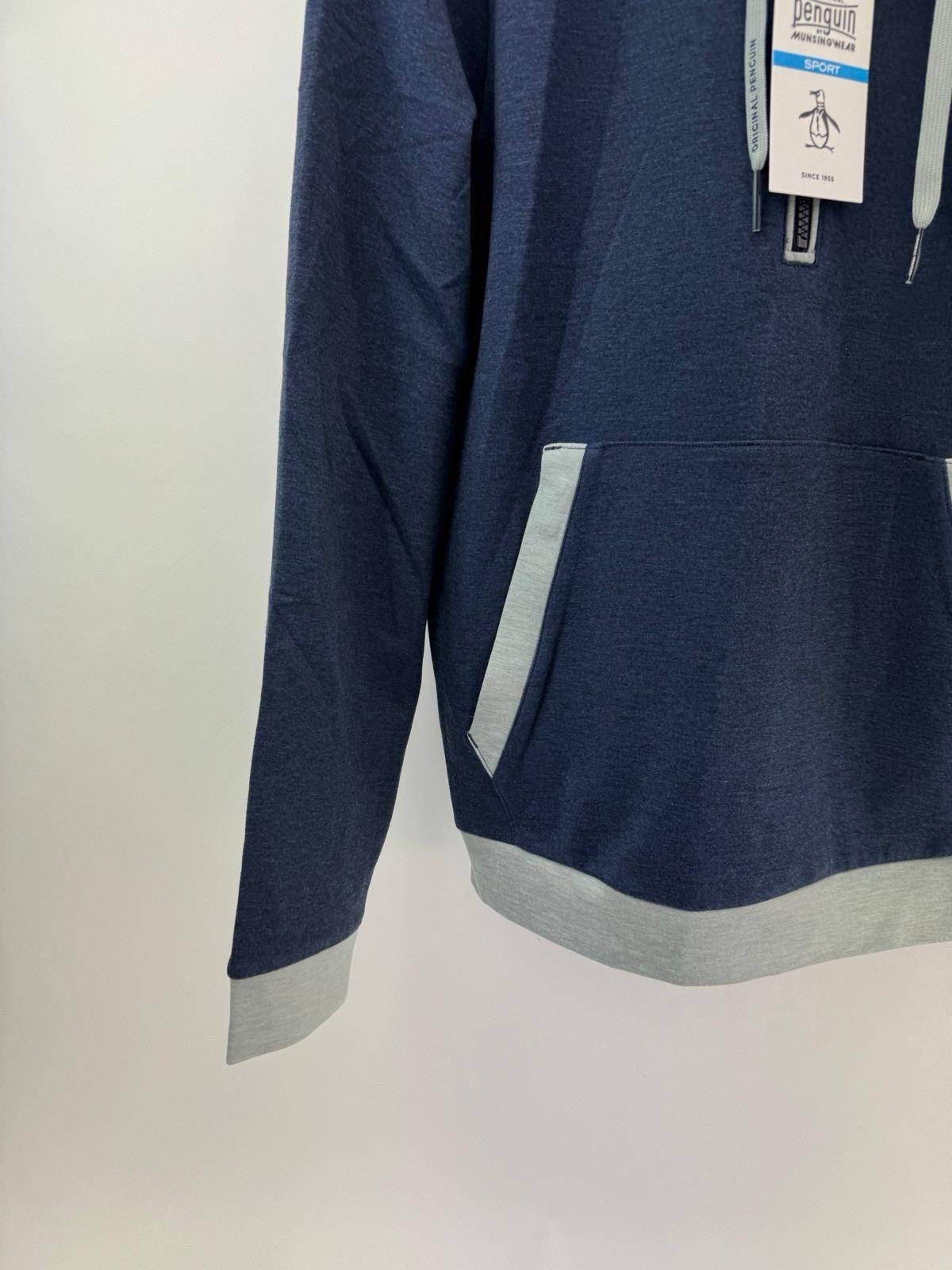 Original Penguin Golf Hoodie 1/4 Zip Earl Colour Block UK S /Navy /New /306441