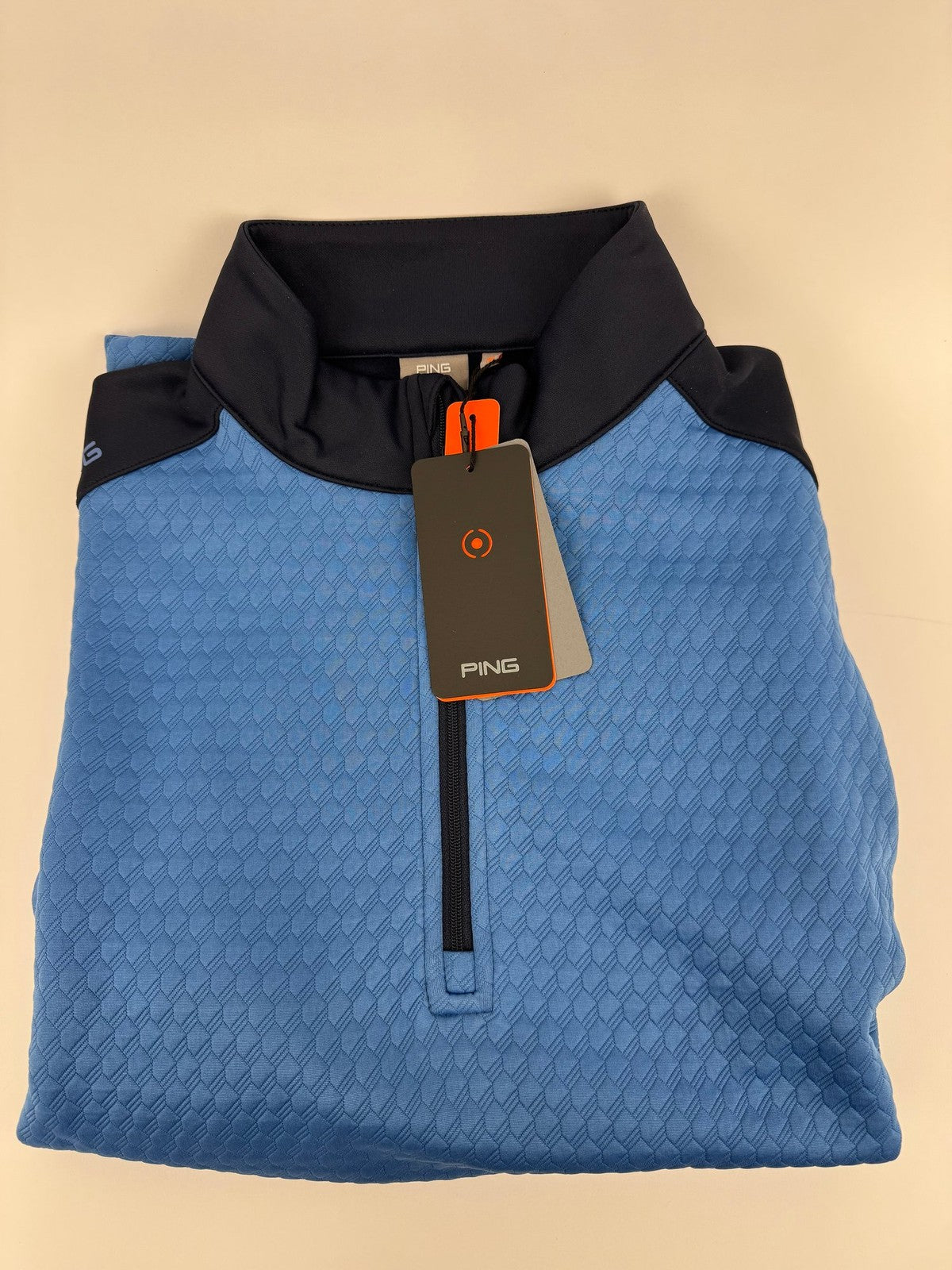 PING Nolan Water Resistant Golf Jacket Men's Size Medium Tidal Blue Navy/3129711