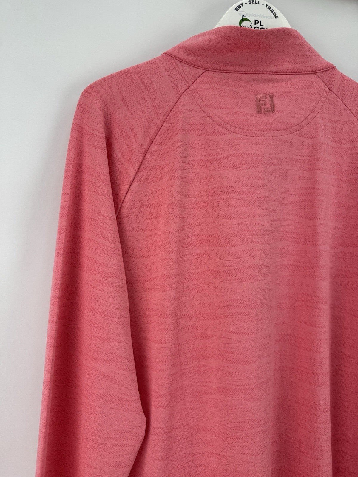 FootJoy Golf Wave Jacquard Chill-Out Zip Pullover Men's Size Medium Pink/334378