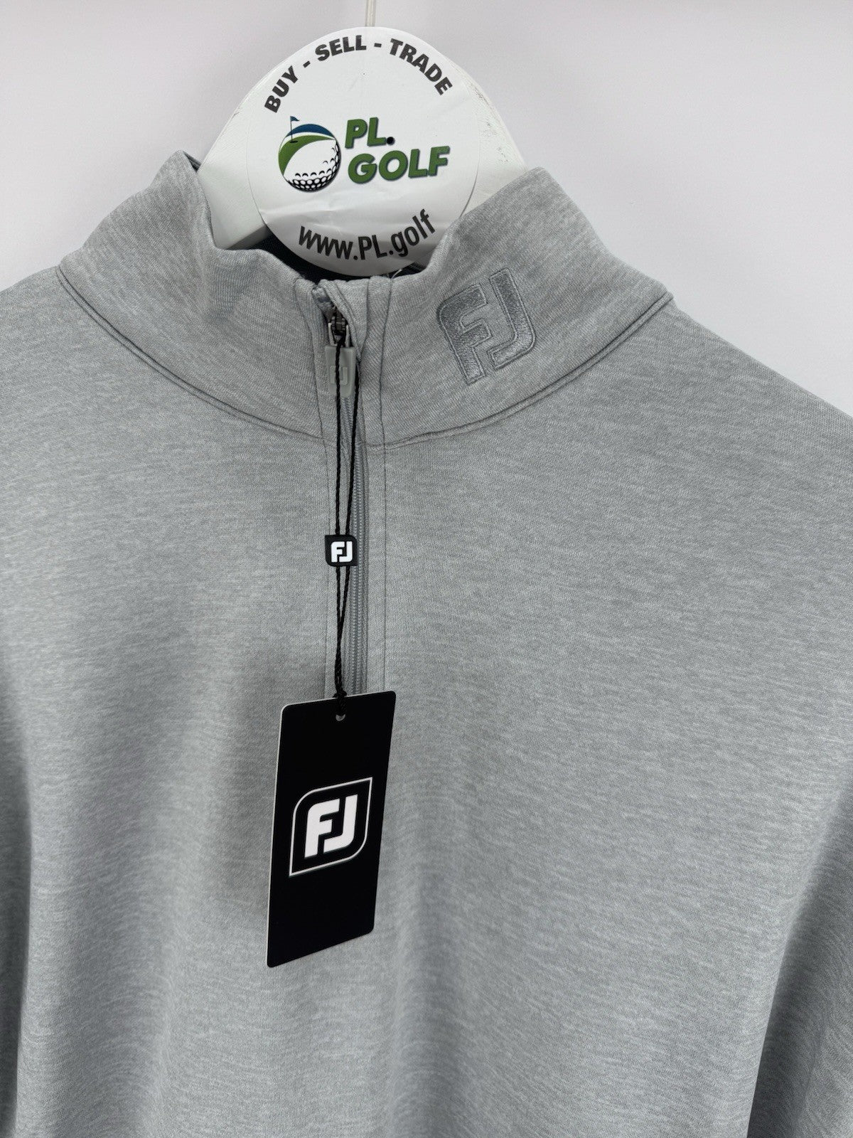 FootJoy Tonal Heather Chill-Out Pullover Mens Size Small Grey Long Sleeve/317136