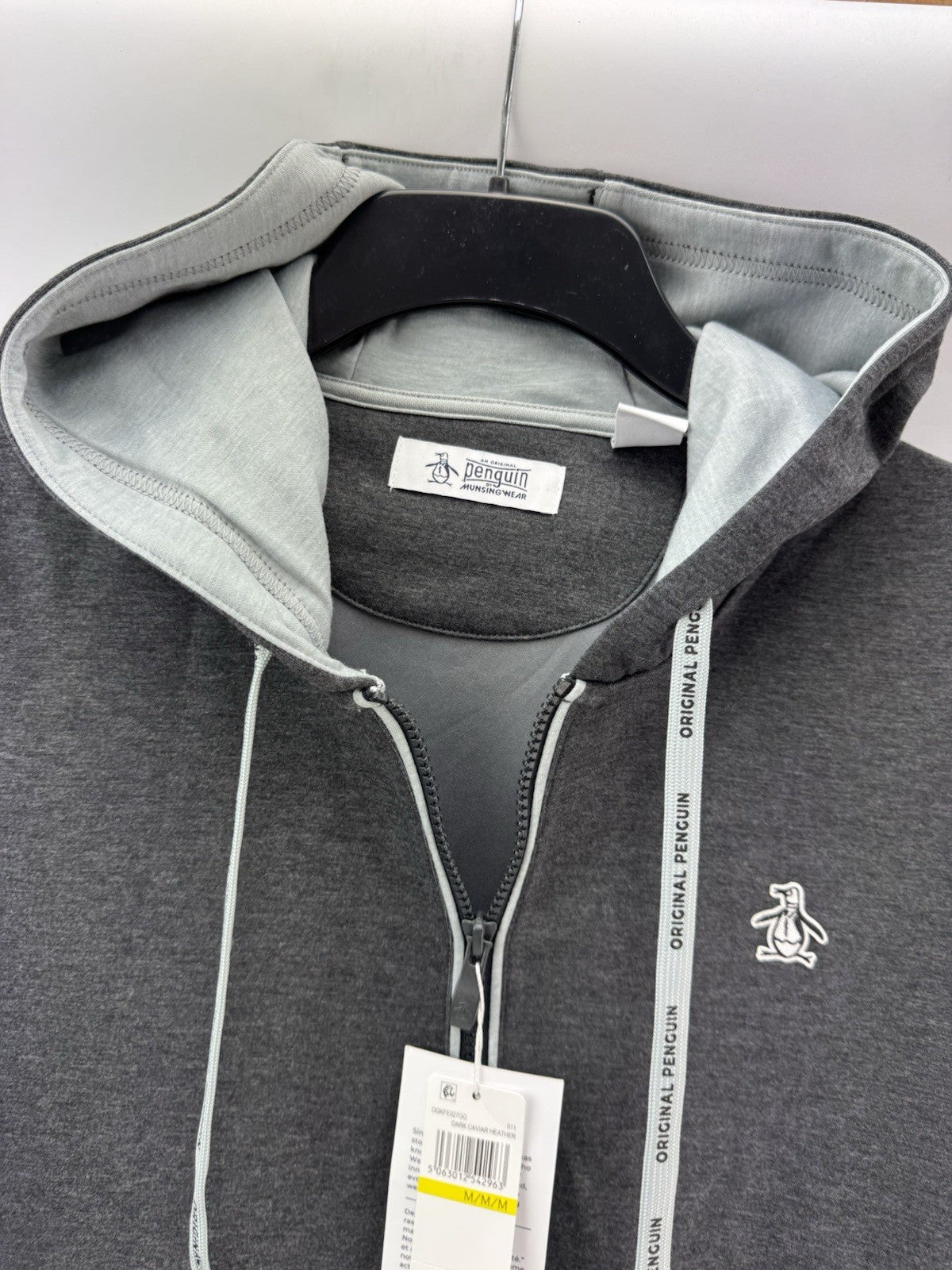 Original Penguin Golf Hoodie Earl Colour Block UK Medium /Grey /New /252247