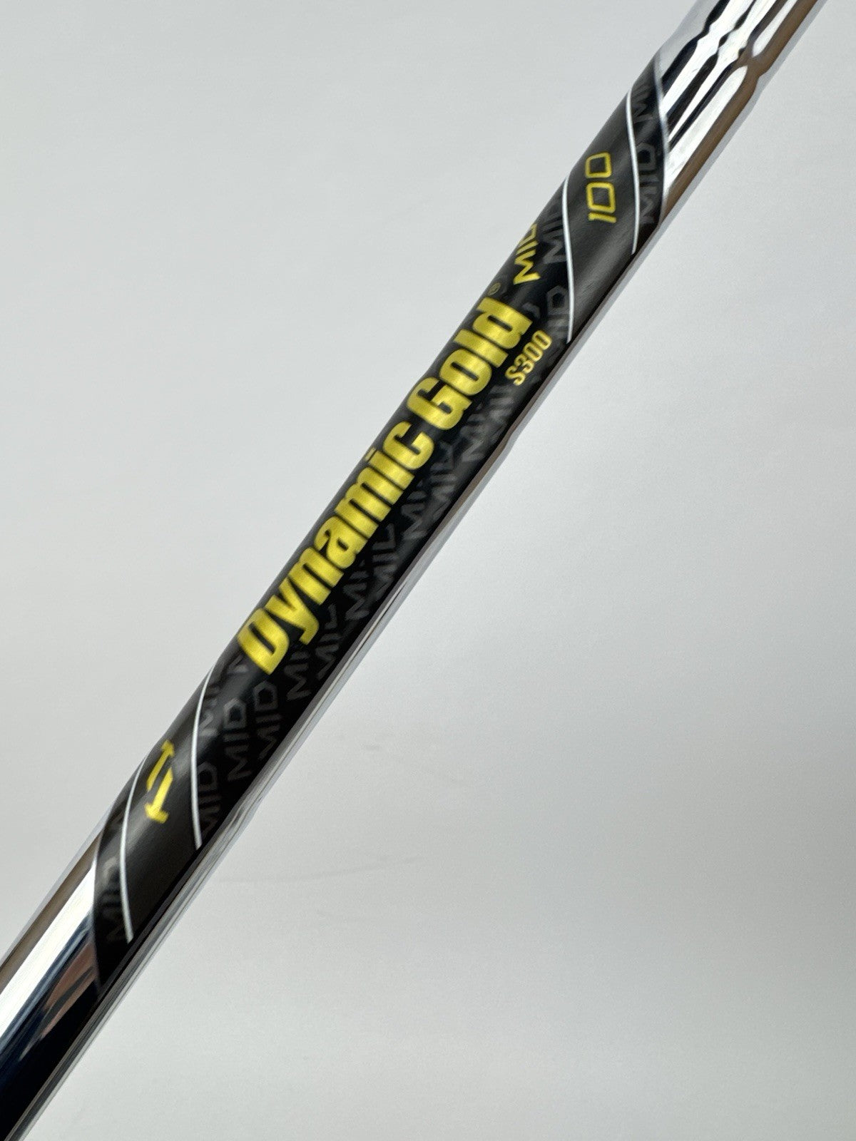 Dynamic Gold Mid 100 Iron Shaft S300 Stiff Flex Steel 35.5”/0.370 Parallel/348493