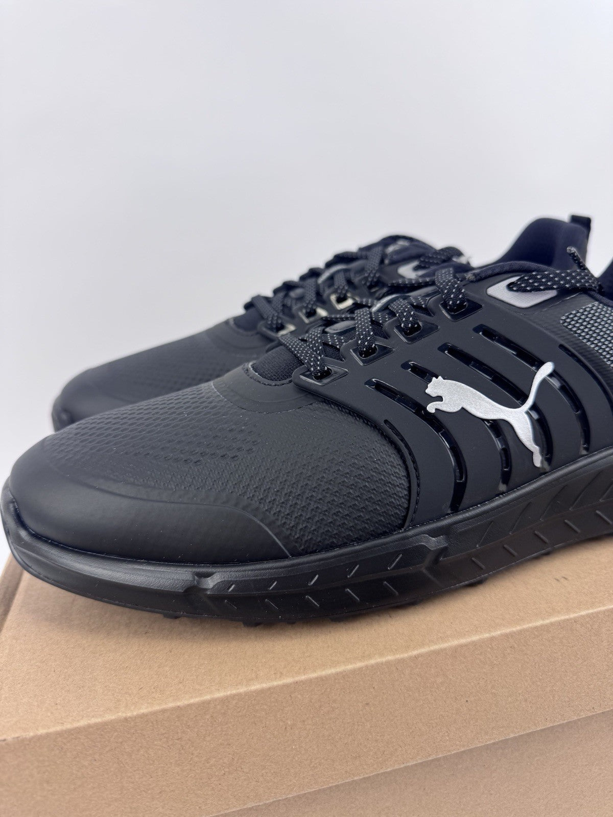 Puma Ignite Elevate 2 Tour Men's Golf Shoes Size UK 10.5 Black Waterproof/319202