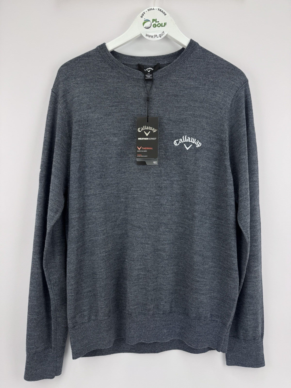 Men’s Callaway Odyssey Golf Merino Mix Jumper Size XL Steel Heather /323980