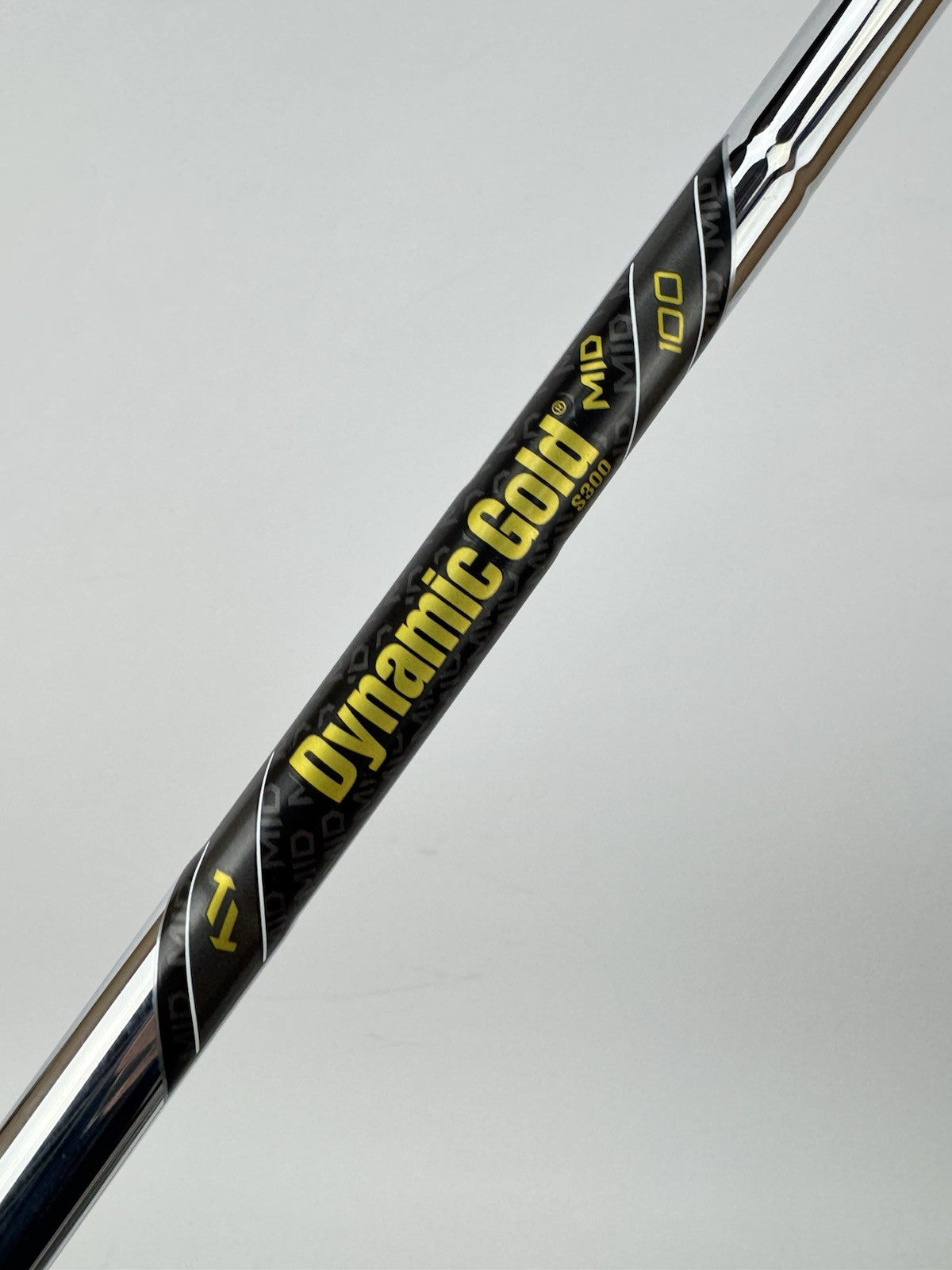 Dynamic Gold Mid 100 Iron Shaft S300 Stiff Flex Steel 35.5”/0.370 Parallel/348492