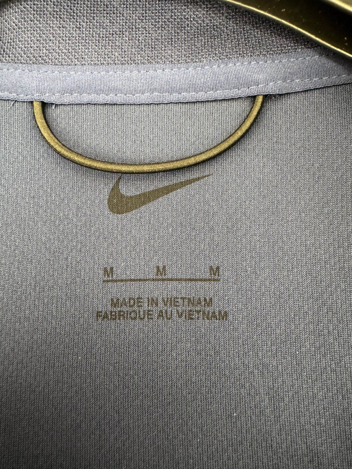 Nike Golf Pullover Men’s Medium 1/4 Zip Blue Microfiber Activewear/365055