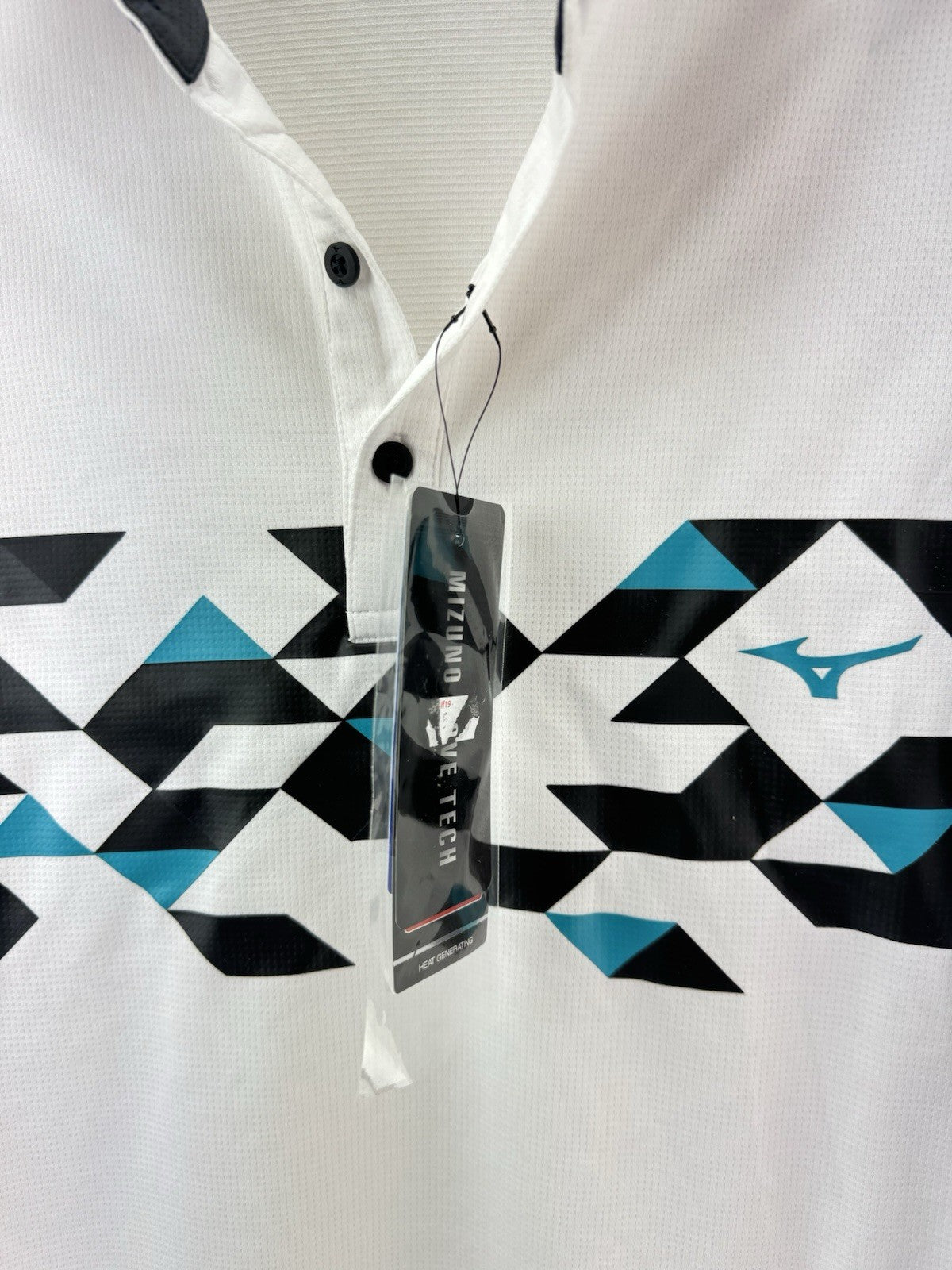 Mizuno Golf Mens Polo Shirt Checker /White /UK Medium /New /234246