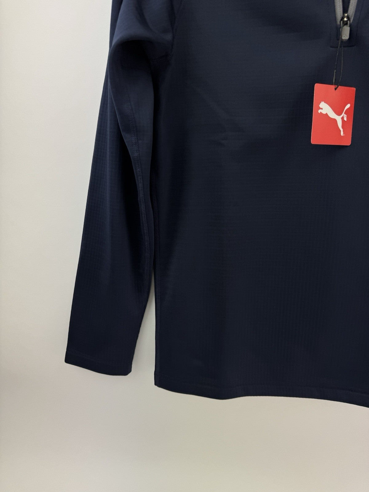 Puma Golf Mens Pullover Waffle Fleece 1/4 Zip UK Small /Navy /New /252261