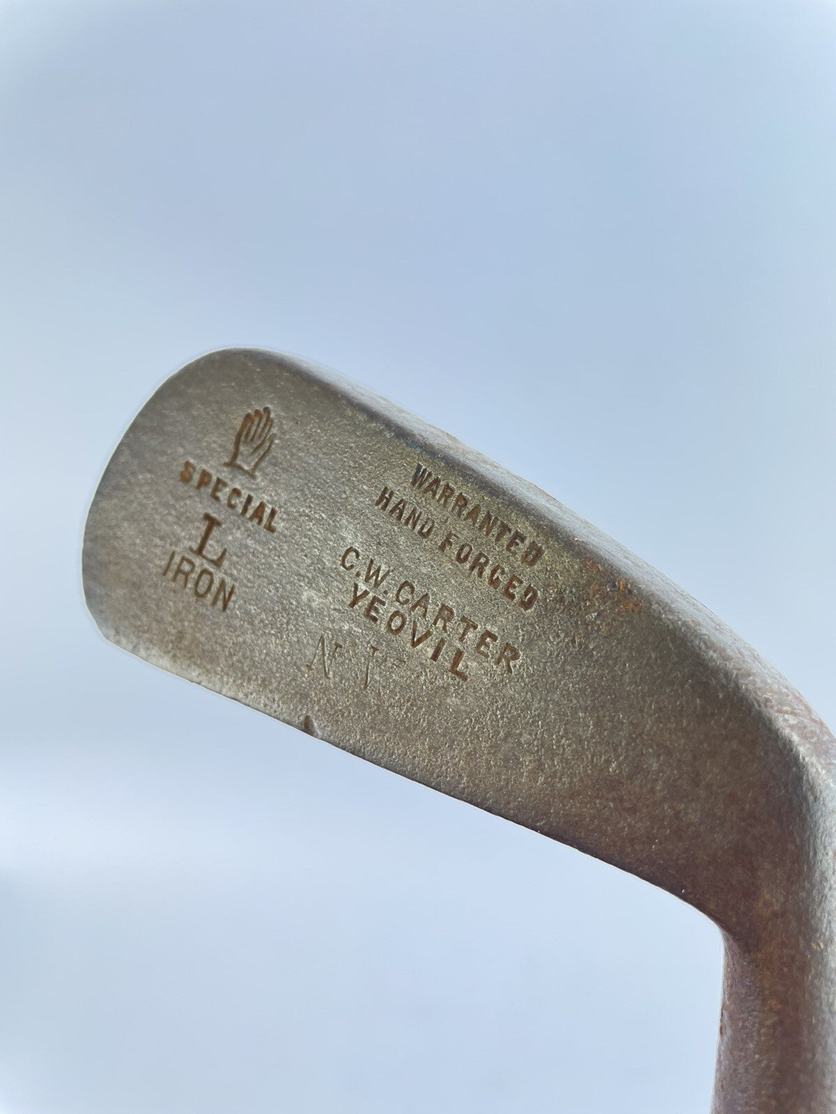 Hickory Golf Club Special Hand Stamp Ladies Iron “C.W Carter Yeovil” 38.5” /45622
