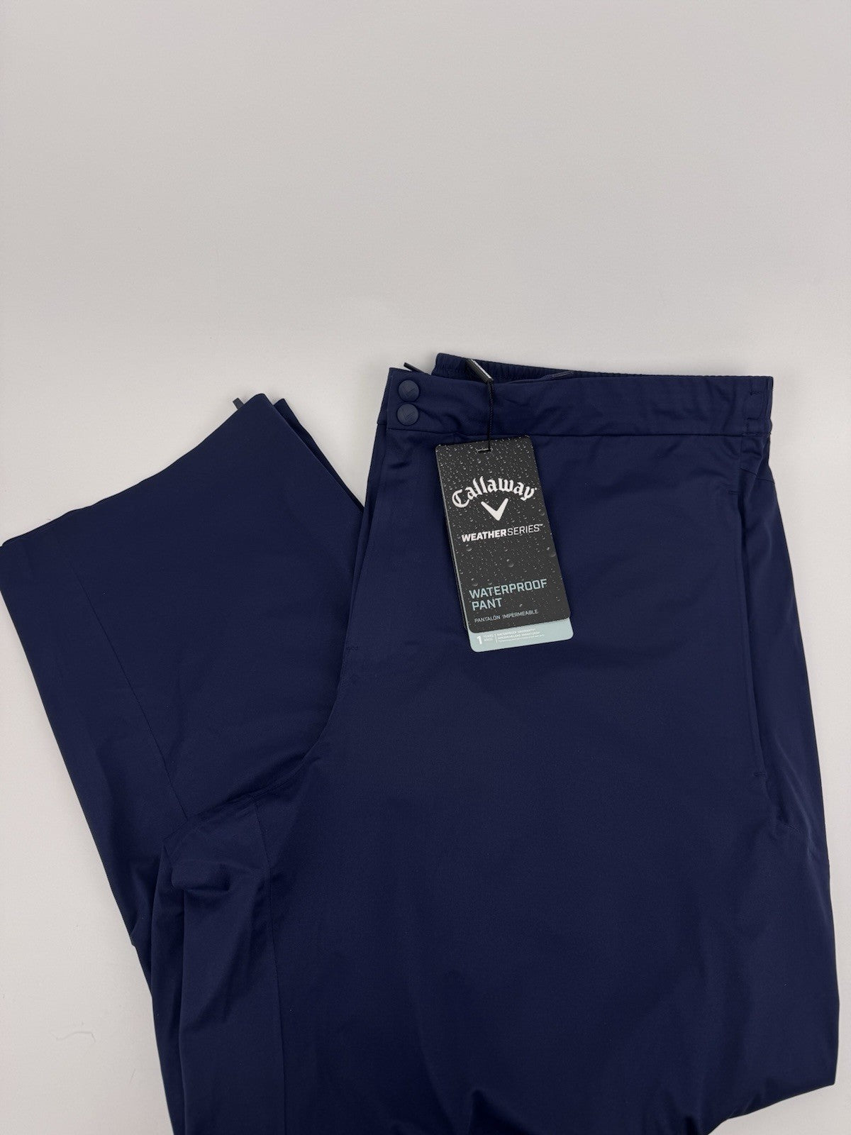 Callaway Weather Series Waterproof Golf Trousers Men's Size Medium Navy/324022