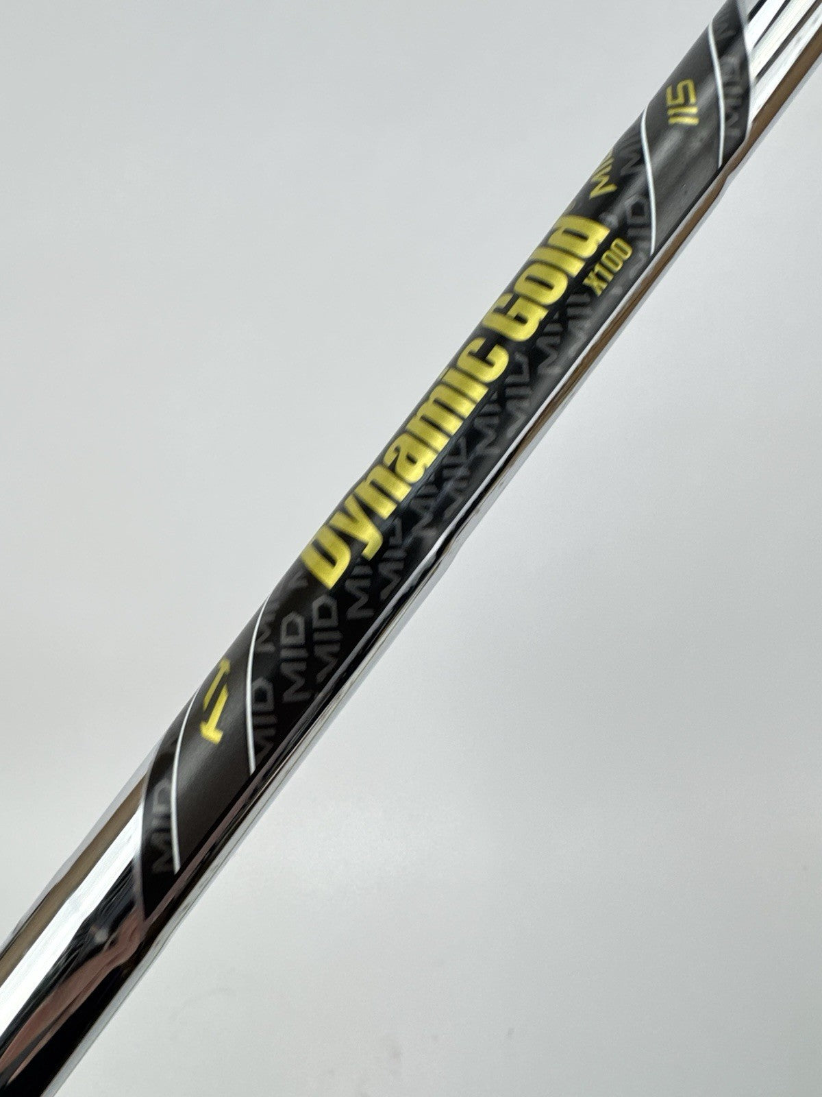 Dynamic Gold Mid 115 Iron Shaft X100 X Flex Steel 35” /0.355 Tapered /343854