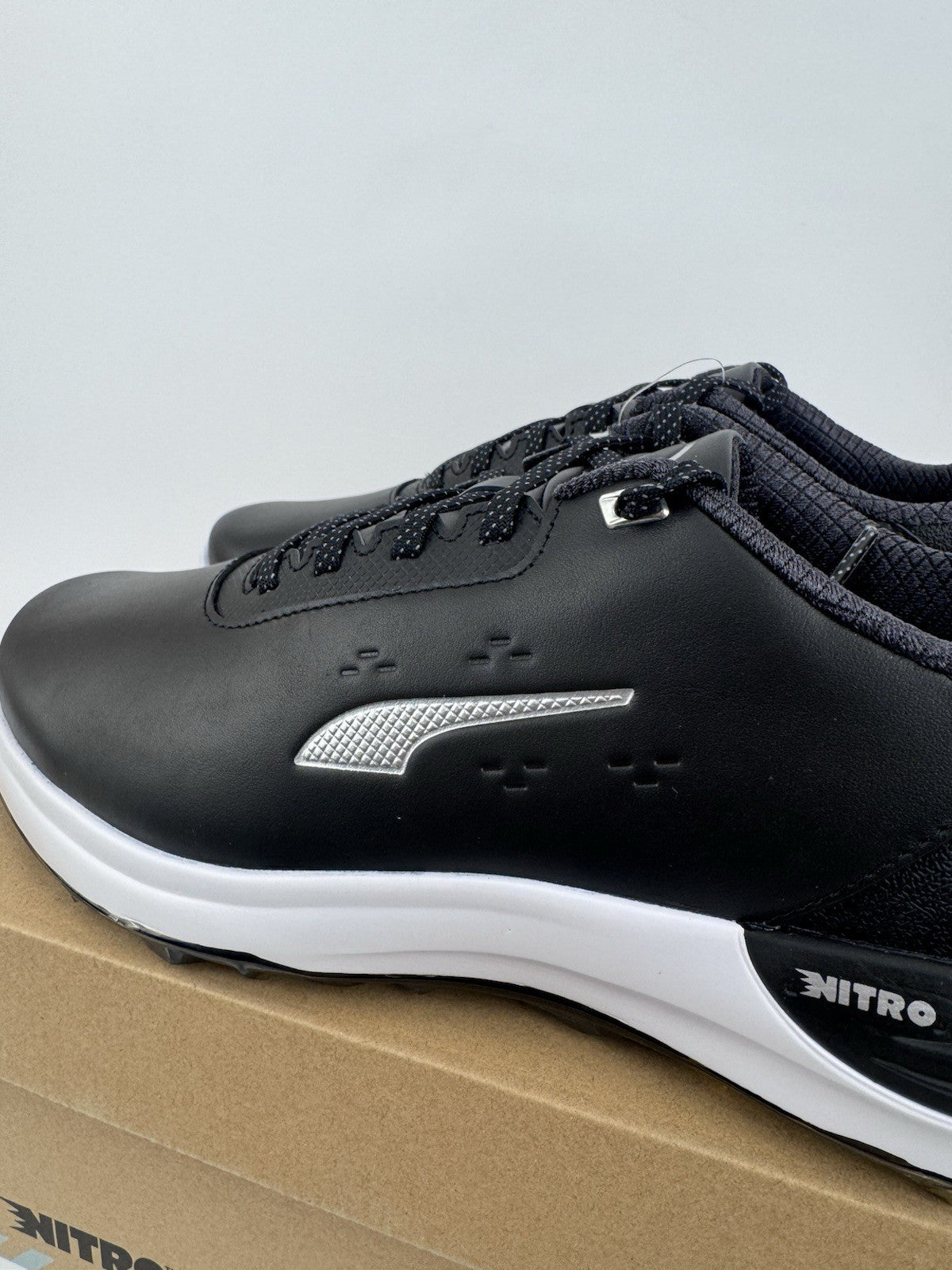 Puma Phantomcat Nitro Men's Golf Shoes Size UK 9.5 Black Silver Yellow/320162