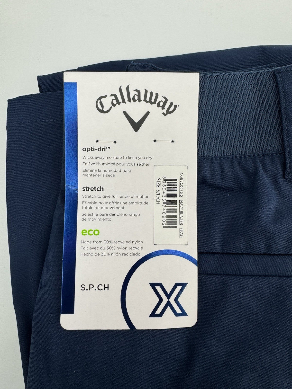 Callaway Juniors Opti-Dry Golf Trousers Navy Size Small Brand New/ 308022