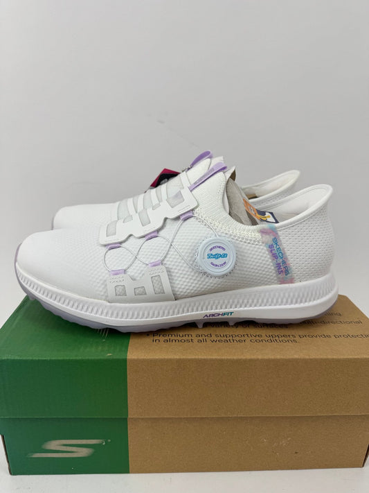 Skechers Go Golf Elite 5 Slip In Women's Size 5.5 White Lavender Arch Fit/349850