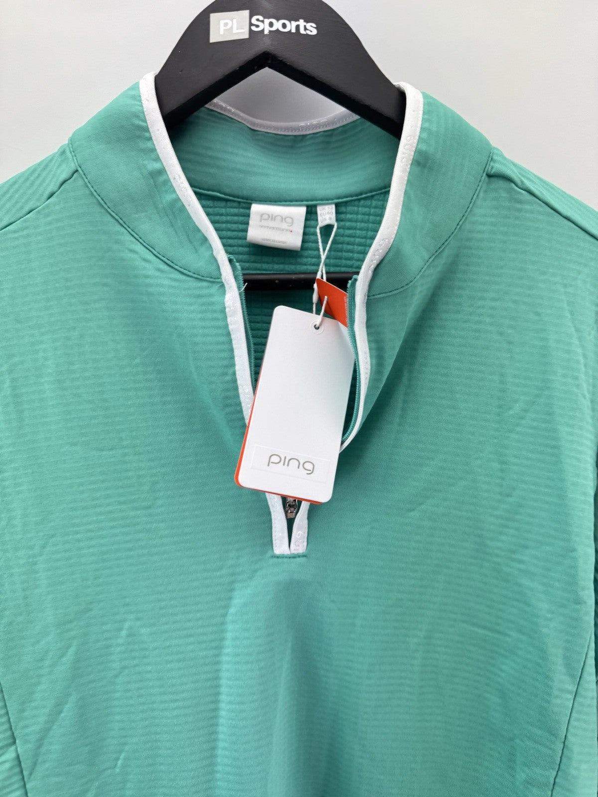 Ping Golf Ladies Abigale Pullover Lyla Size UK 12 /1/4 Zip /Aqua /New /285423