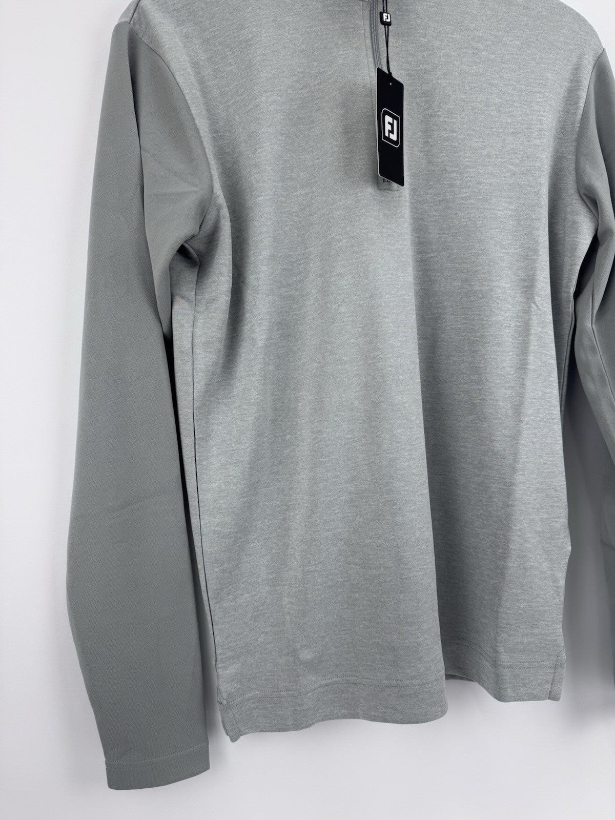 FootJoy Tonal Heather Chill-Out Pullover Mens Size Small Grey Long Sleeve/317135