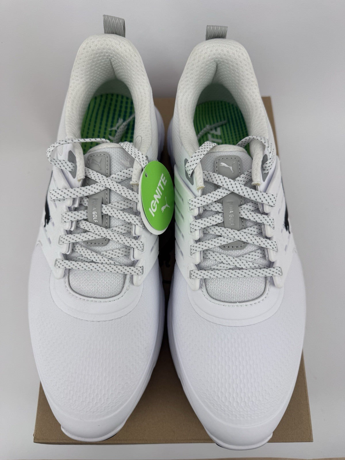 Puma Ignite Elevate 2 Tour Men's Golf Shoes Size UK 9 White Waterproof/321234